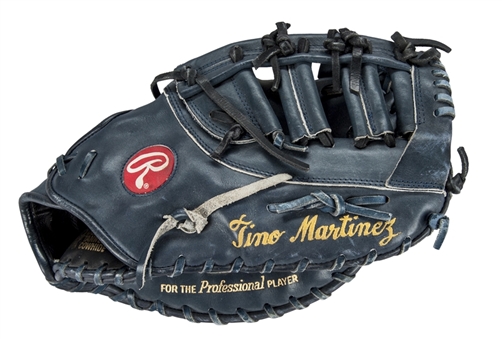 1998 Tino Martinez Professional Model Game Used First Baseman Fielders Glove (Spring Training)